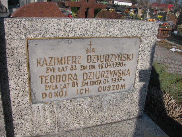 Kazimierz Dziurzyński 1907 Łęczna - Grobonet - Wyszukiwarka osób pochowanych
