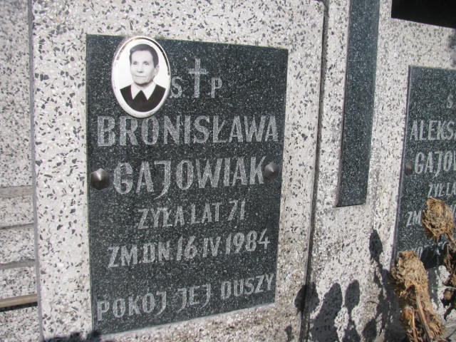 Bronisława Gajowiak Łęczna - Grobonet - Wyszukiwarka osób pochowanych