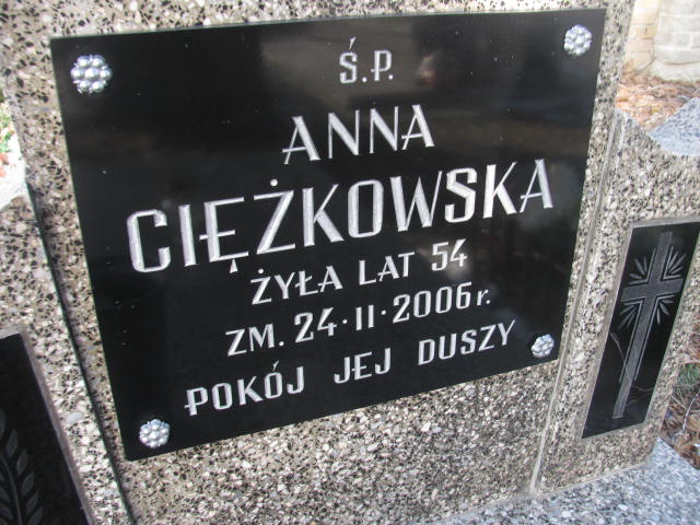 Anna Ciężkowska Łęczna - Grobonet - Wyszukiwarka osób pochowanych