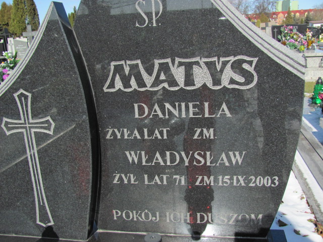 Daniela Matys 1927 Łęczna - Grobonet - Wyszukiwarka osób pochowanych