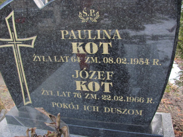 Paulina Kot Łęczna - Grobonet - Wyszukiwarka osób pochowanych