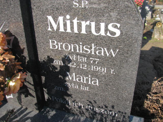 Bronisław Mitrus 1914 Łęczna - Grobonet - Wyszukiwarka osób pochowanych