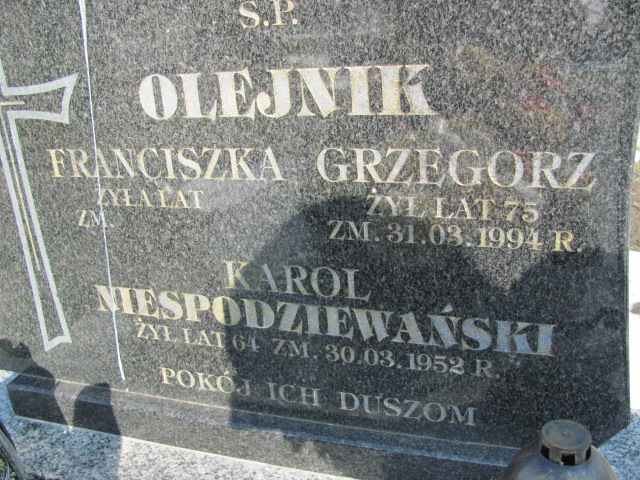 Grzegorz Olejnik 1919 Łęczna - Grobonet - Wyszukiwarka osób pochowanych