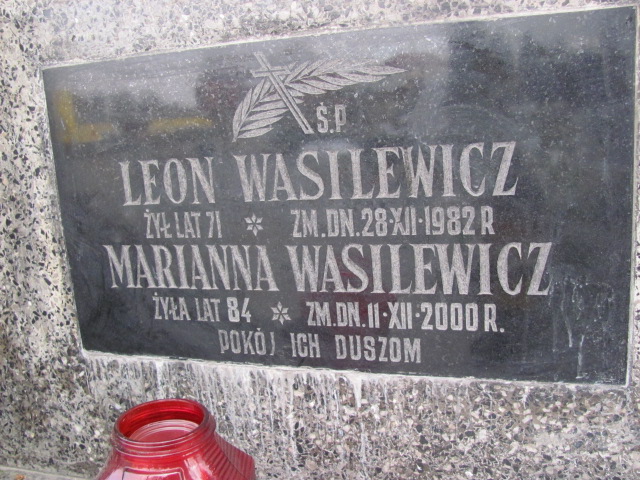 Marianna Wasilewicz 1916 Łęczna - Grobonet - Wyszukiwarka osób pochowanych